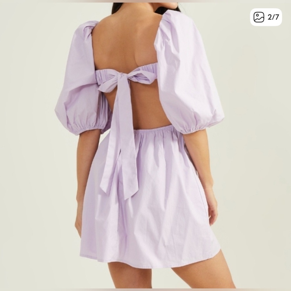 NWT Altar’d State Juliana Poplin Purple Mini Dress - Picture 3 of 4